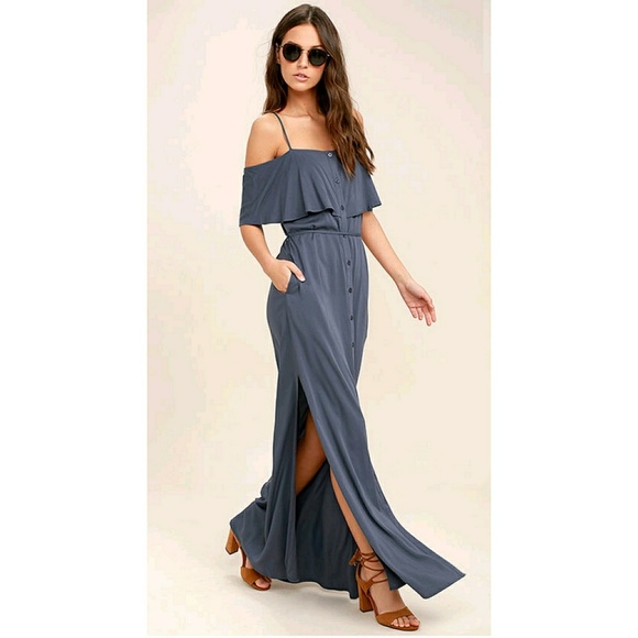 Lulus Dresses & Skirts - 🌞FINAL SALE🌞LULU'S BLACK BUTTON DOWN MAXI SZ.XS